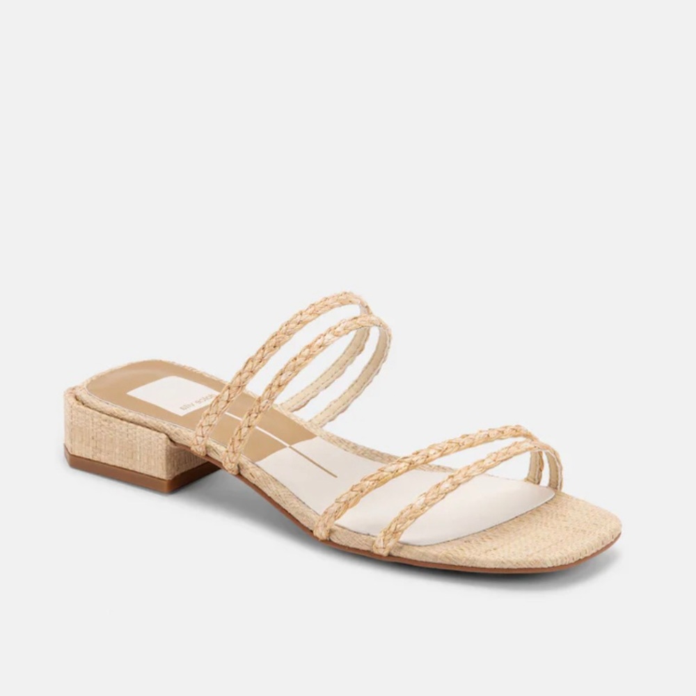 🆕 Dolce Vita Strappy Rattan Haize Block Sandals Size 9.5